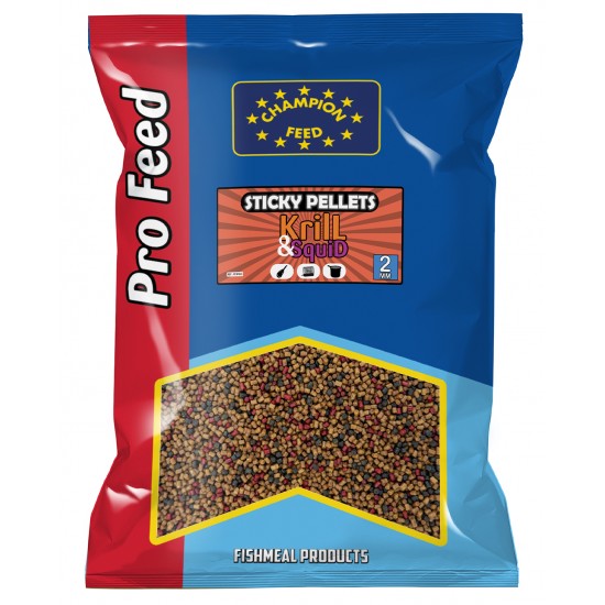 Pelete Champion Feed - Sticky Pellets Krill & Squid 2mm 650g